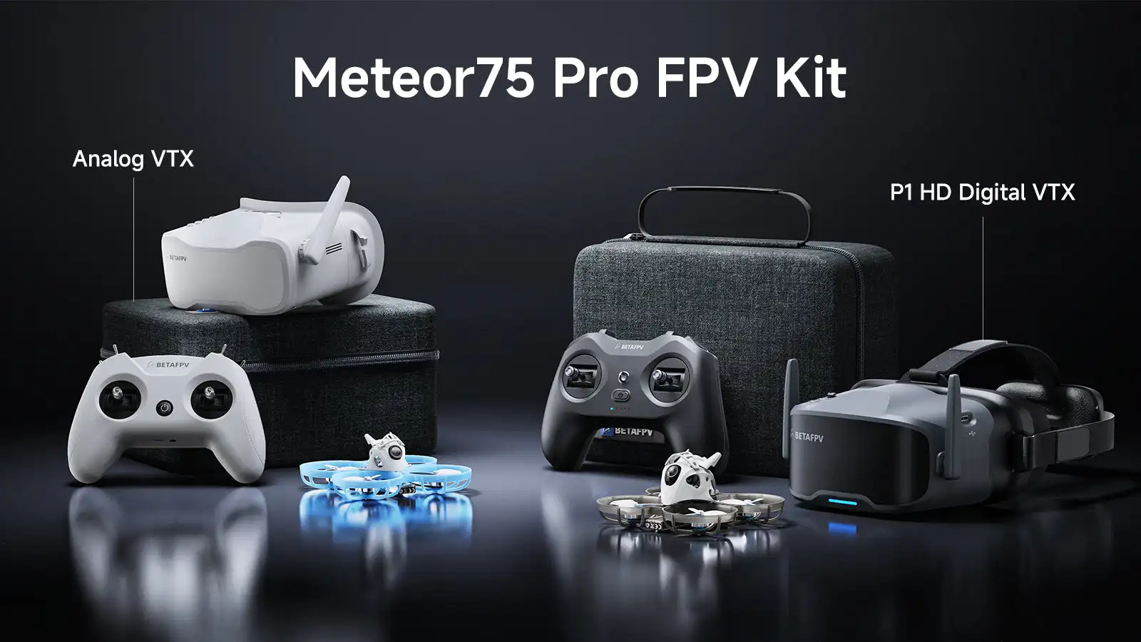 Meteor75 Pro FPV Kit - analog vtx vs p1 hd digital vtx