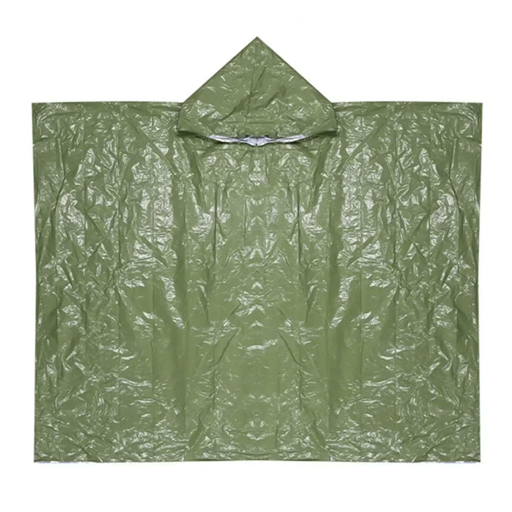 Tear Resistant Raincoat Reflective Raincoat Double-sided Design Lightweight Raincoat PE Aluminum Film Material