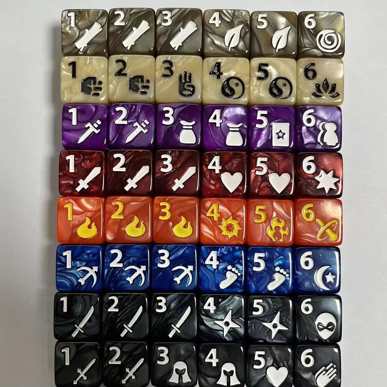 16mm Polyhedral Dice Set 10Pcs/5pcs Set D6 for Dnd TRPG RPG Cthulhu COC Game of Thrones Dices Table Board Game Number Dice