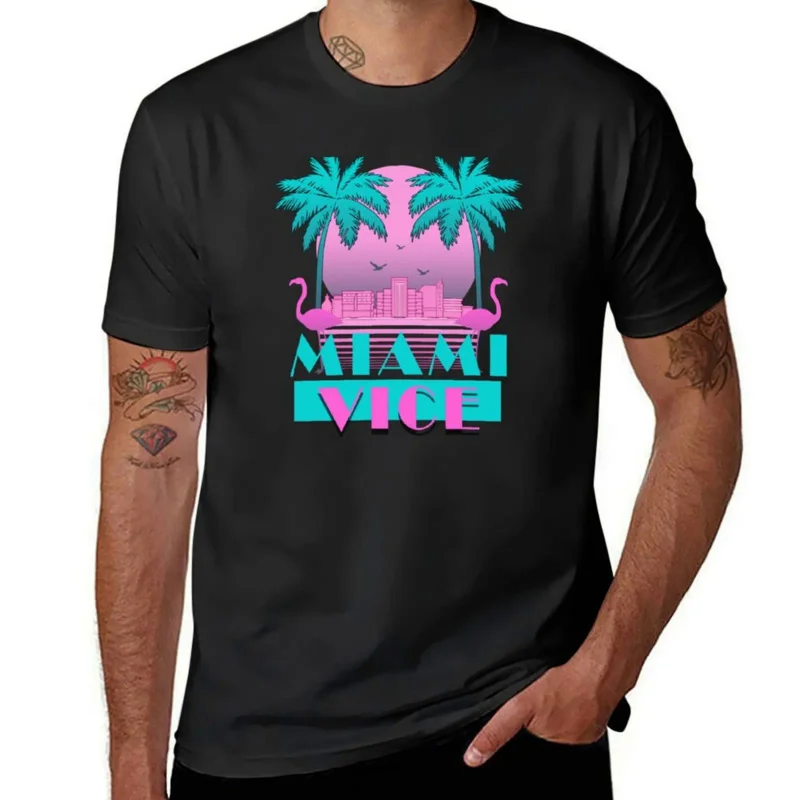 Miami Vice - Retro 80s Design T-Shirt sublime summer clothes for a boy Men\'s clothing