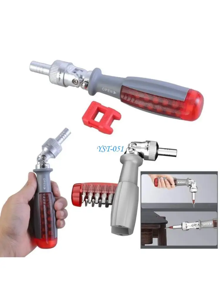 

E15a регулируемое вращение магнитное храповое отверстие набор с битом для домашнего использования DIY