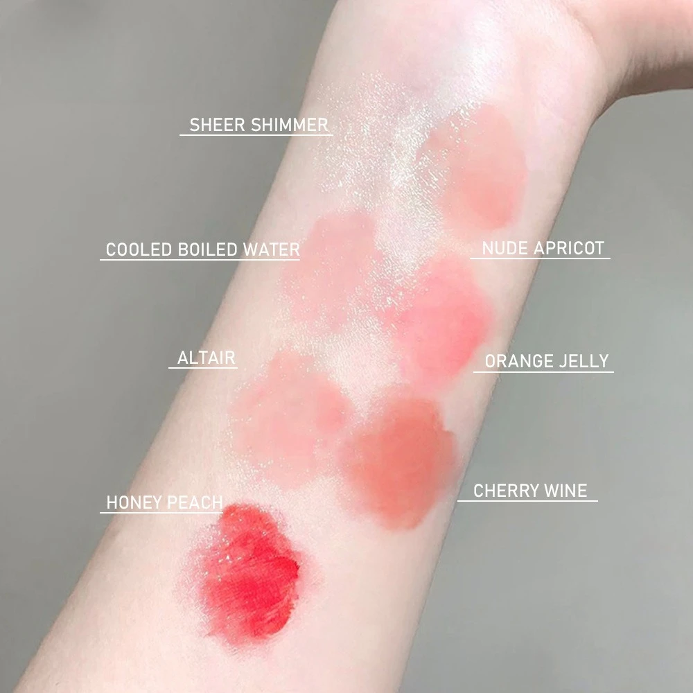 ملمع شفاه ومرطب ومشرق للخد - نسيج جيلي كريستالي 2 في 1 |   لمسة نهائية مرآة عالية اللمعان لمكياج الوجه الرقيق