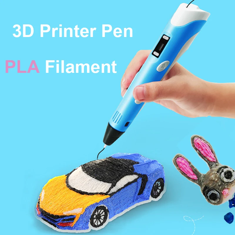 DIY Printer Pen 3D Pen Children Drawing Pens With LED Screen PLA Filament Printing Pen Birthday Christmas Gift For Kids