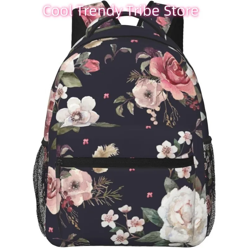 

laptop bag back to school Summer Cute Flower Lightweight Laptop Backpack Lightweight Multipurpose Travel Casual Daypack Unisex C