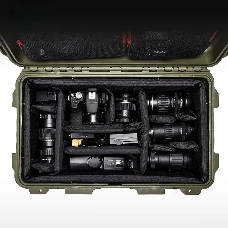 Aangepaste Plastic Flightcase 212x Schokbestendige Waterdichte Hardshell Cameralensbeschermhoes, Gewatteerd Schot