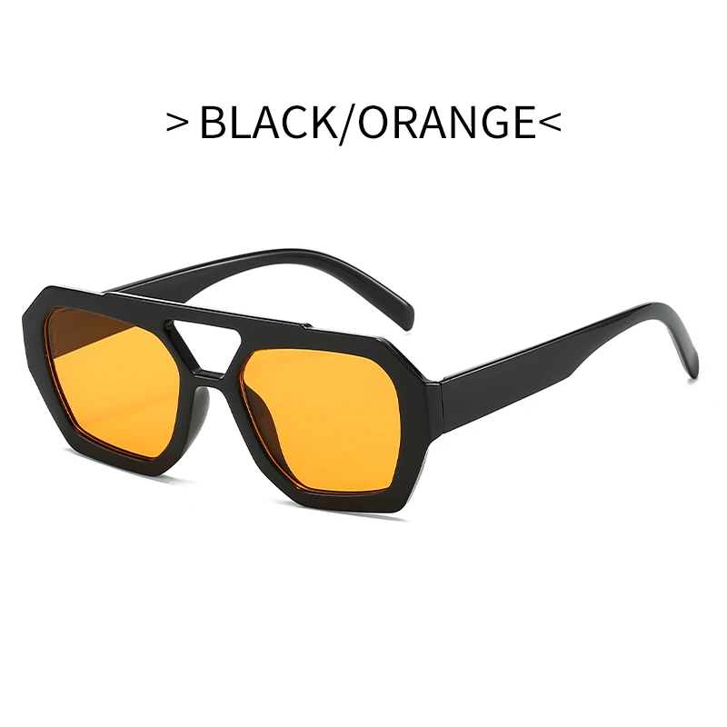 الرجعية مزدوجة الجسور النظارات الشمسية النساء الرجال بسيطة الكلاسيكية ظلال في الهواء الطلق القيادة نظارات شمسية سيدة رجل UV400 نظارات واقية #4