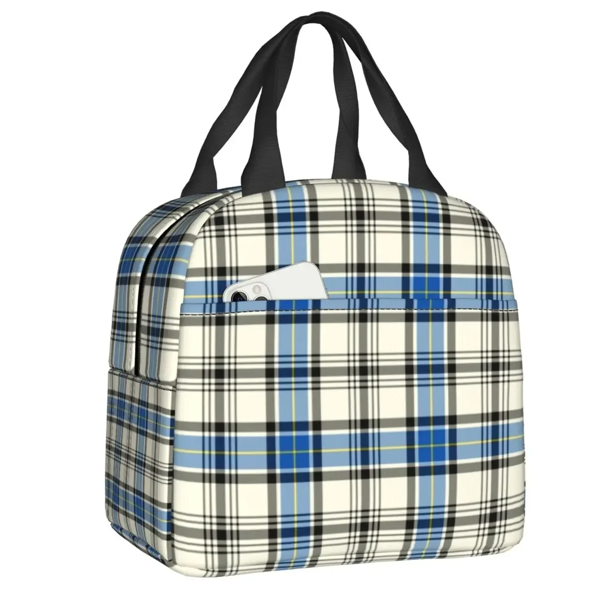 Custom Clan Hannay Tartan Insulated Lunch Tote Bag for Women Resuable Cooler Thermal Bento Box School