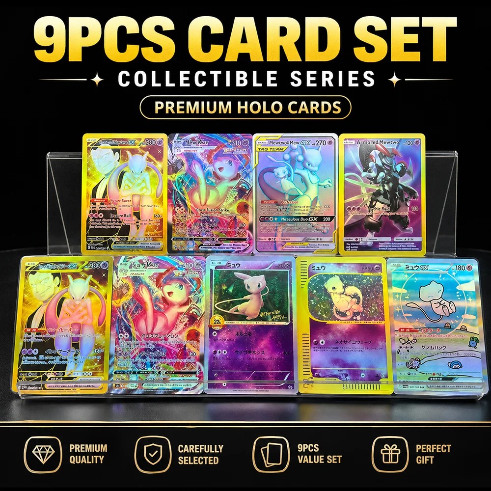 

PTCG Anime DIY Collection Proxy Cards 130/240 Ex Vmax Mew Armored Mewtwo Flash Trading Collection Color Flash Card Child Gift