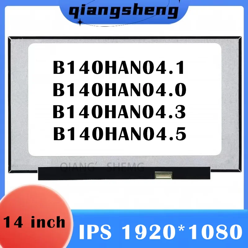 استبدال شاشة LCD للكمبيوتر المحمول ، جديد ، IPS ، 1920x1080 ، EDP ، 30Pins ، B140HAN04.1 ، B140HAN04.0 ، B140HAN04.3 ، B140HAN04.5 ، 14 بوصة