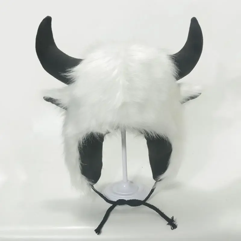 Chapeau Viking à Cornes En Peluche – Cache-Oreilles Chaud Pour Halloween, Fêtes Thématiques – Homme Femme