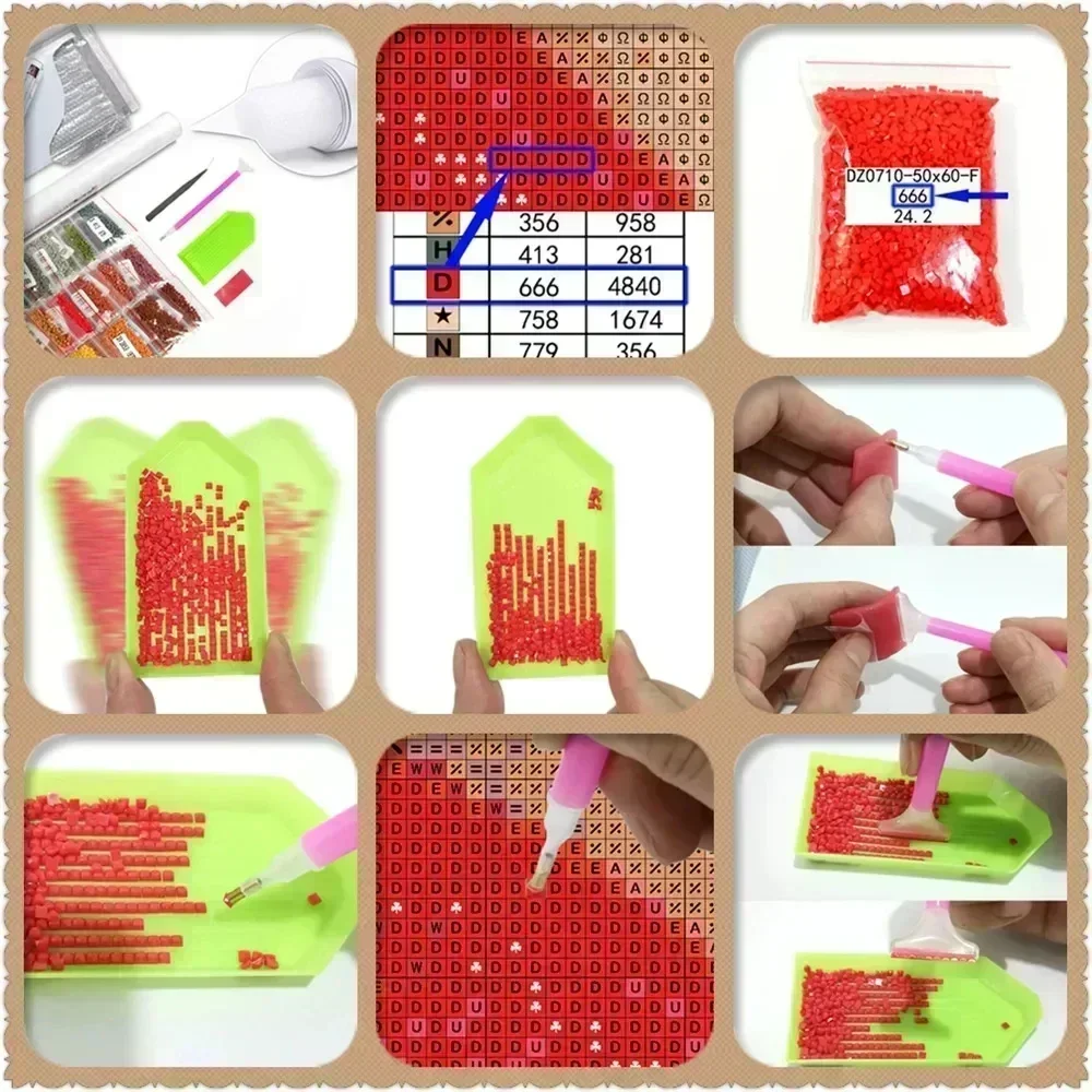 Taijilong جديد الماس طقم الطلاء 5D DIY الماس التطريز عبر التطريز اليدوية الفن الأطفال هدية ديكور المنزل
