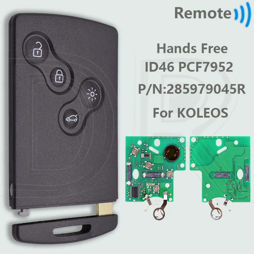 DR Half Smart/Handsfree ID46 4A PCF7953M Slimme Auto Afstandsbediening Sleutel Voor Renault Megane Laguna Grand Scenic fluence Clio IV Captur