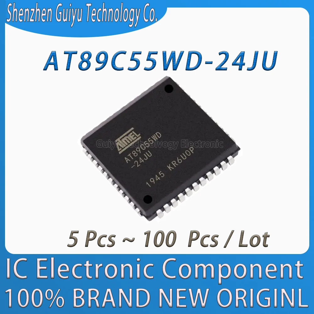 AT89C55WD-24JU PLCC-44 AT89C55WD-24 AT89C55WD AT89C55 AT89C AT89 AT IC MCU Chip