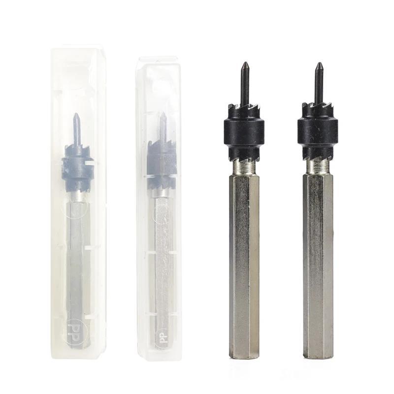 Broca de soldadura por puntos de 3/8 "y 5/16", broca central de acero inoxidable, cortador de agujeros de Metal con punta de carburo