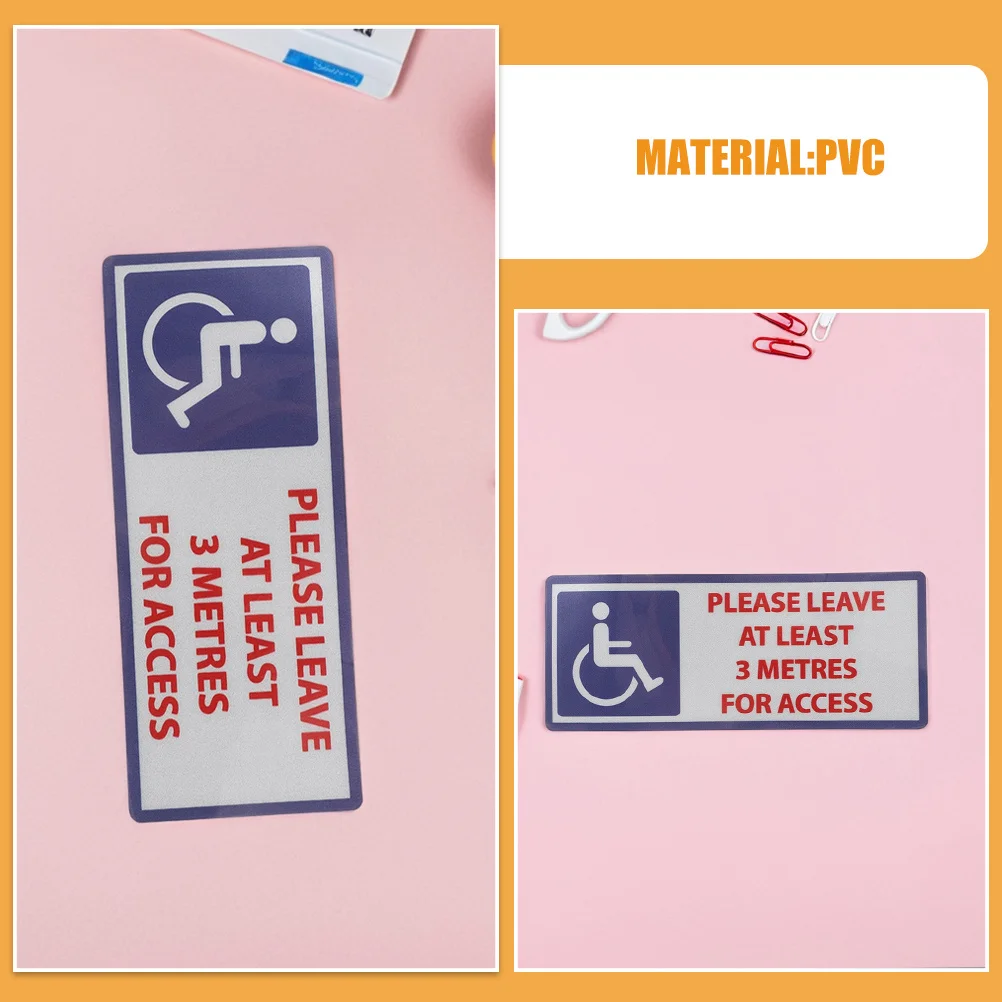 4 قطع من ملصقات عاكسة للتحذير للمعاقين، ملصق تحذيري للإعاقة، لافتات تحذيرية للأشخاص ذوي الإعاقة