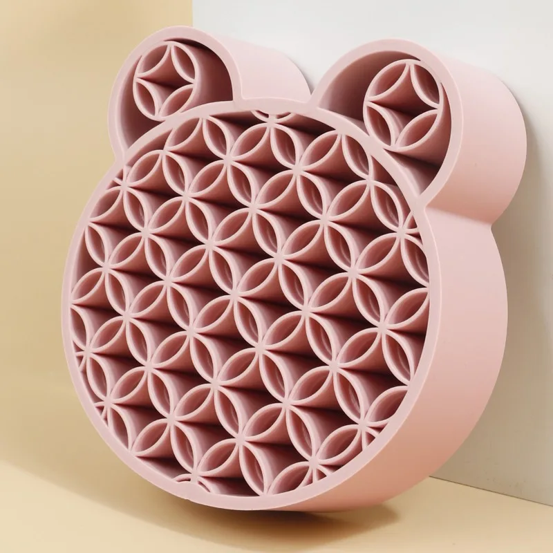 Mickey Silicone Makeup Brush Drying Rack Holder Stand with Draining Tray All in One Storage Organizer Beauty Tool image 3