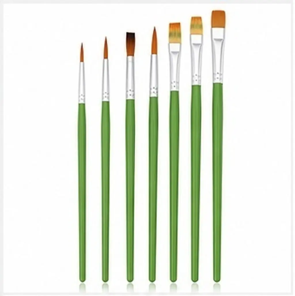 7Pcs Paint Brushes Art Set Nylon Hair Perfect for Acrylic Oil Watercolor Pottery Gouache Painting Paint Art Set
