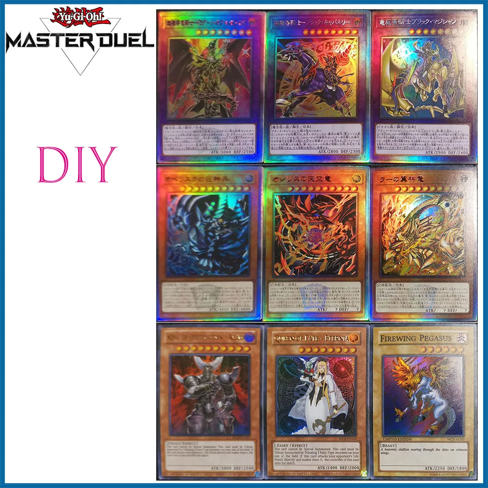 HZ Anime Yu-Gi-Oh DIY ACG Egyptian God 20 SER WCS Champion Card Boy Battle Game Toys Collectible Card Christmas Birthday Gift