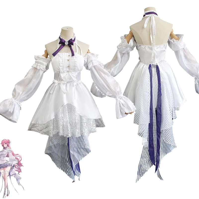 Dorothy Cosplay Costume Game NIKKE Goddess of Victory Dorothy White Flower Wedding Dress Women Halloween Carnival Suit