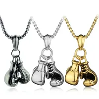 SUMENG 2025 New Retro Boxing Gloves Pendant Necklace Men Retro Hip Hop Alloy Fashion Punk Necklace Accessories Gifts