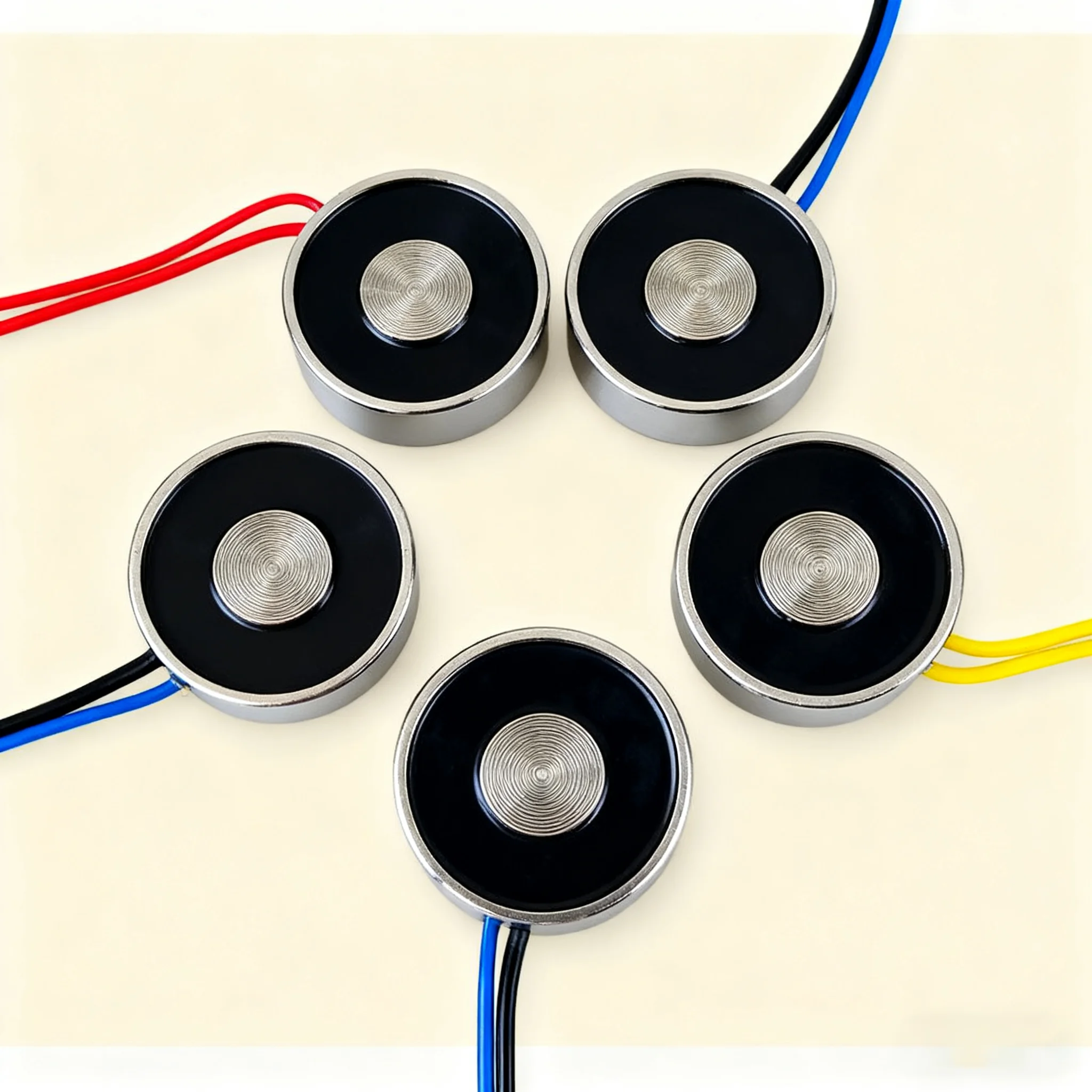 KK-P120/50 Industrial round Electromagnet 12V DC High Holding Force 24V round Electromagnetic Chuck for Industrial Use