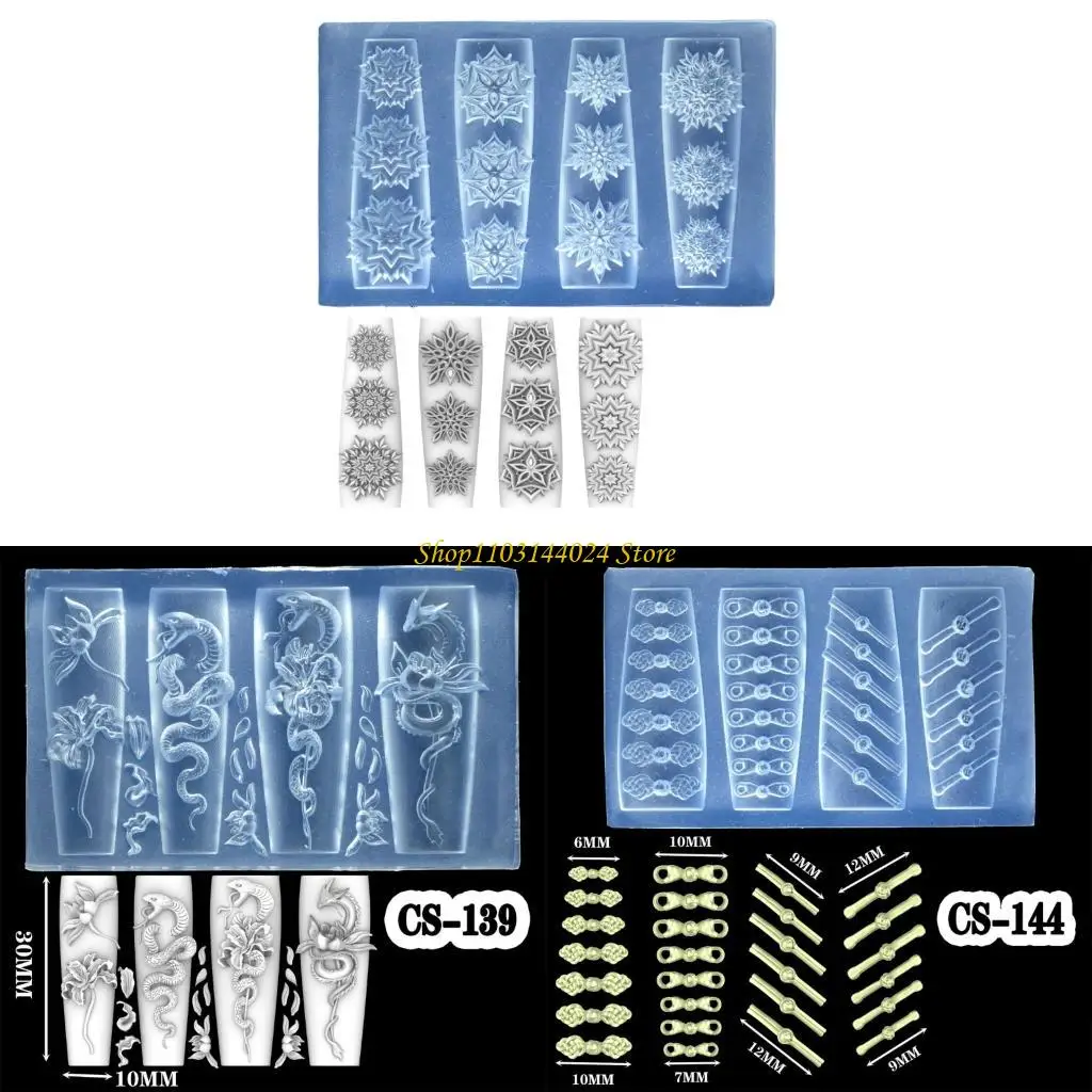 

N5KE Elegant Silicone Art Carving Template for 3D Carving Flower Art and Decorative Floral Resin Creations