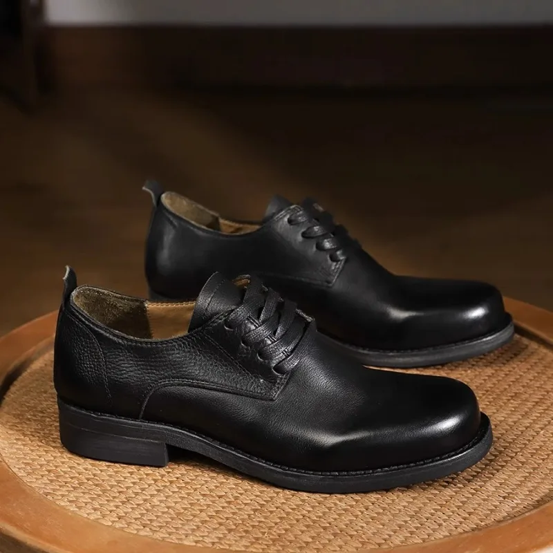 

Handmade Men Genuine Leather Lace-up Comfortable Business Formal Derby Shoes British Wedding Shoes Premium Oxford Shoes