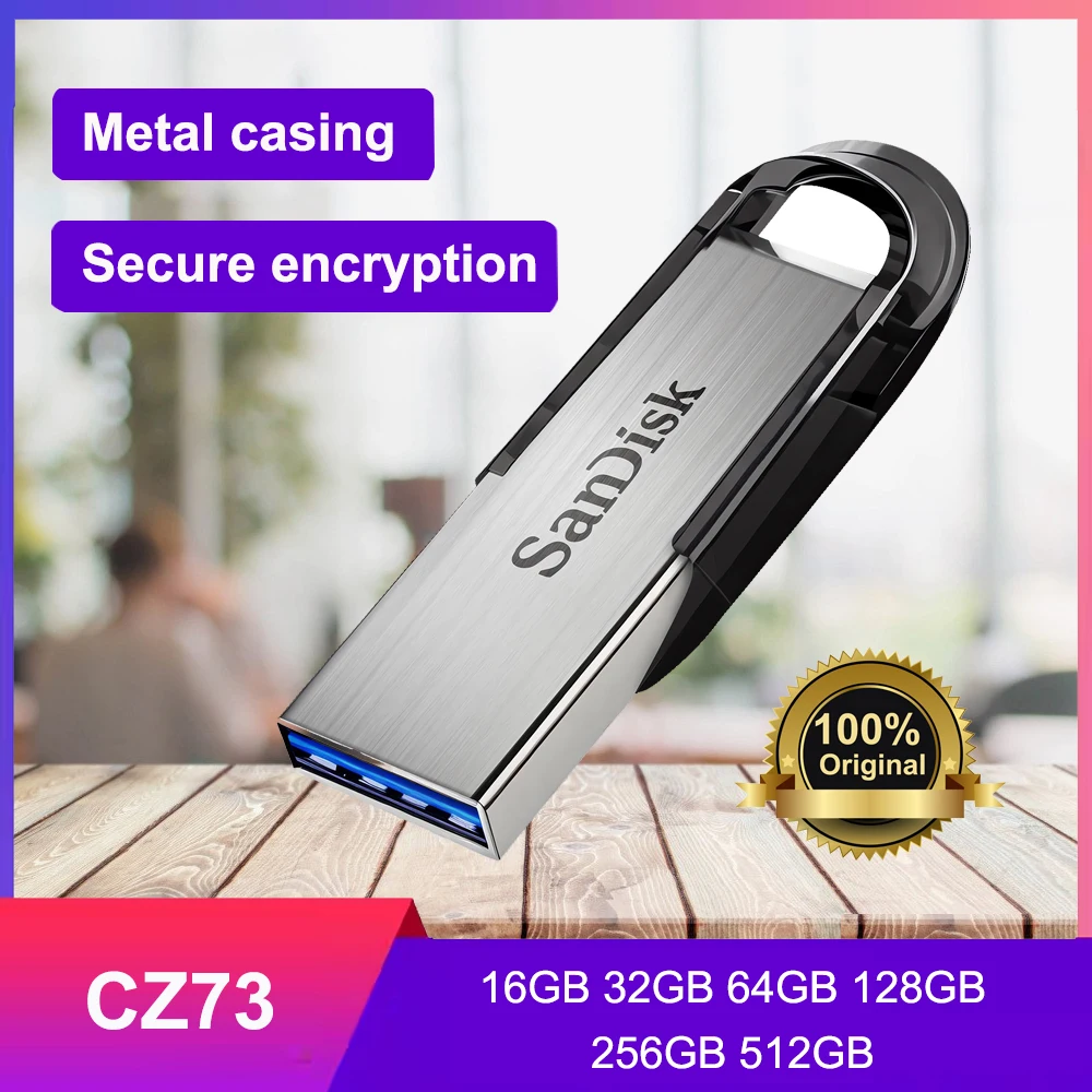 

SanDisk CZ73 USB Flash Drive 256GB 128GB 64GB 32GB Pendrive USB3.0 Flash Drive 16GB U Disk Read 130M-150M/s Key Memory