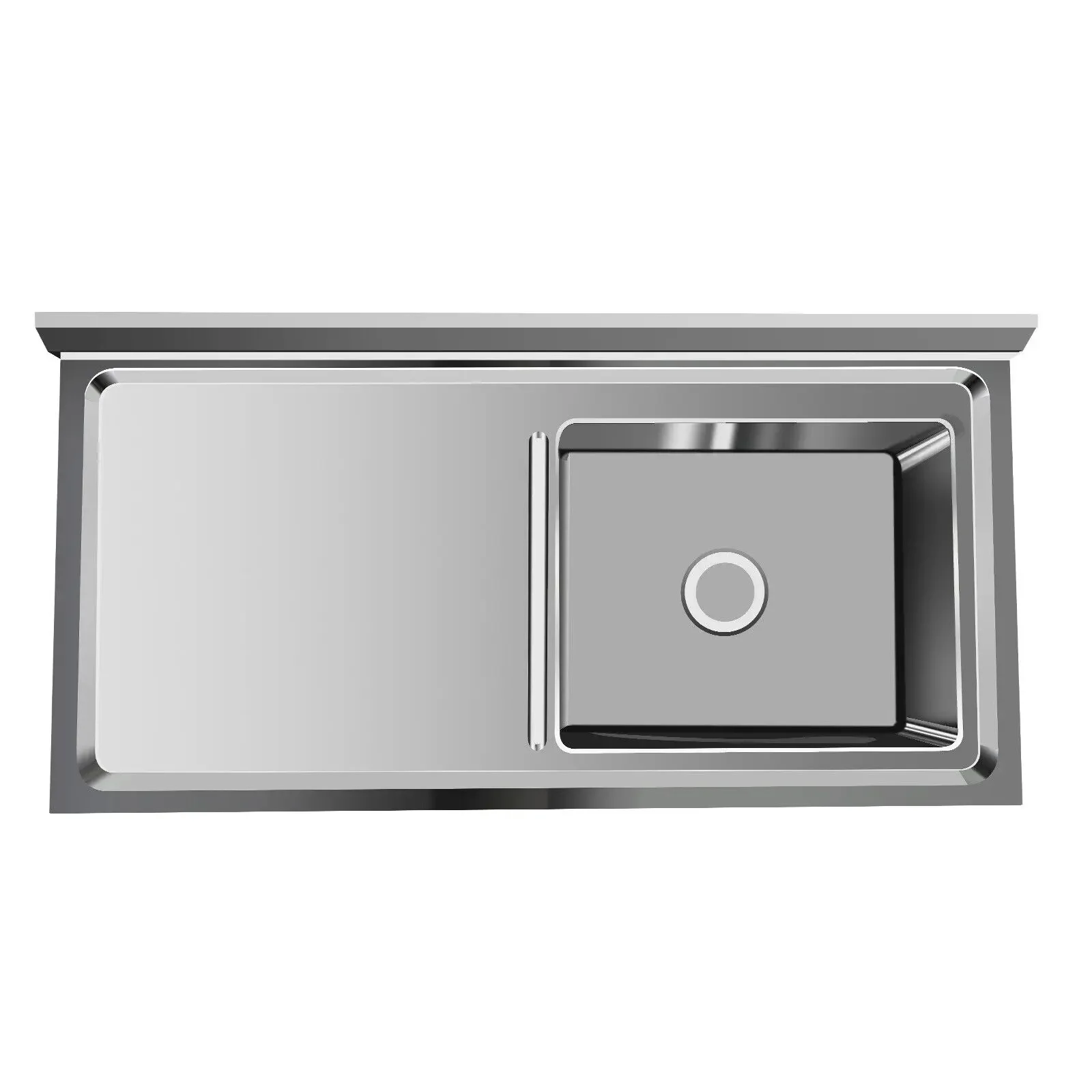 BYMAOCAR طاولة من الفولاذ المقاوم للصدأ مع حوض وصنبور حوض من الفولاذ المقاوم للصدأ مع حوض تجاري لمطبخ المطاعم