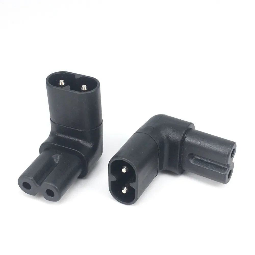 

C7 Female Right Angled Angle Conversion C7-C8 2-Pin AC Power Adapter Conversion Plug C7 Female To C8 Male AC Power Converter