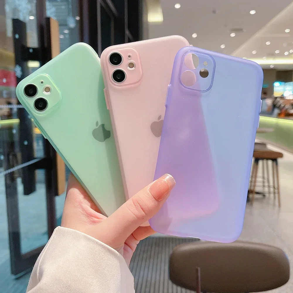 Ultra Thin Soft TPU Phone Case For iPhone 17 16 15 14 7 8 Plus 13 12 Mini 11 Pro XS Max XR SE Slim Matte Translucent Back Cover