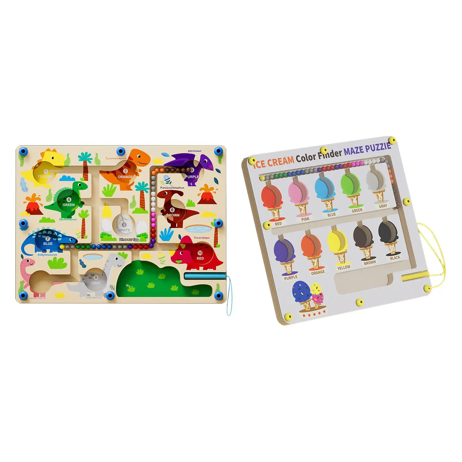 Labyrinthe de documents magnétiques et chiffres pour enfants, jouets interactifs de motricité fine, puzzle magnétique en bois, plateau de jeu, cadeau