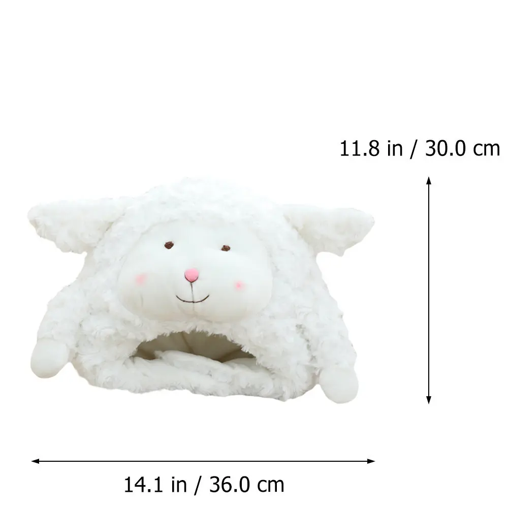 1Pcs Adorable Sheep Design Headwear Soft Warm Photo Prop for Children Costume Party Performance Gift Lovely Adjustable Cap