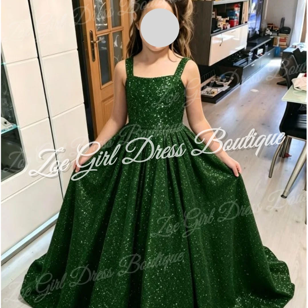 abito-da-ragazza-verde-smeraldo-con-spalline-sottili-paillettes-e-glitter-modello-ad-a-per-matrimoni-feste-di-compleanno-servizi-fotografici-personalizzabile