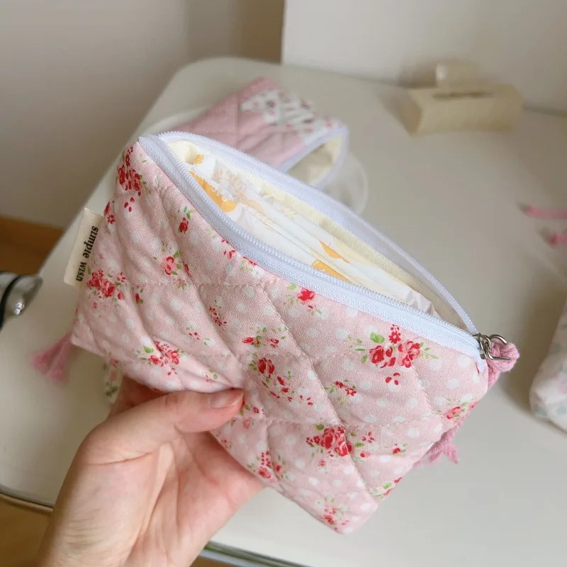 Pink Physiological Period Tampon Organiser Bag Korean Girls Sanitary Napkin Storage Bags Mini Bag Coin Purse Makeup Organizer
