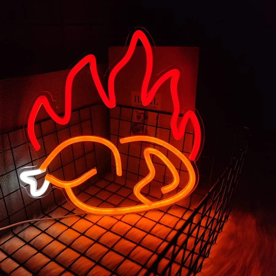

Grilled Chicken Leg Neon Sign, Neon Lights Hanging Wall Art Decor for Shop, Fast Food Shop/Truck,Bar,Party,or Restaurant