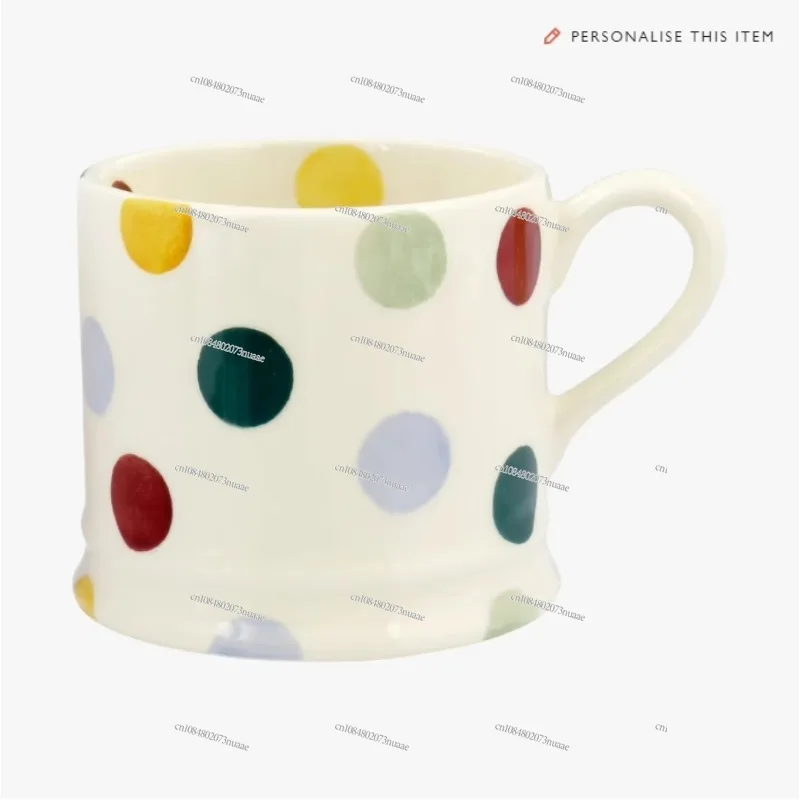 Retro Dots Ceramic Mug, Couple's Cups, Tableware, European Electric Kettle, Toaster