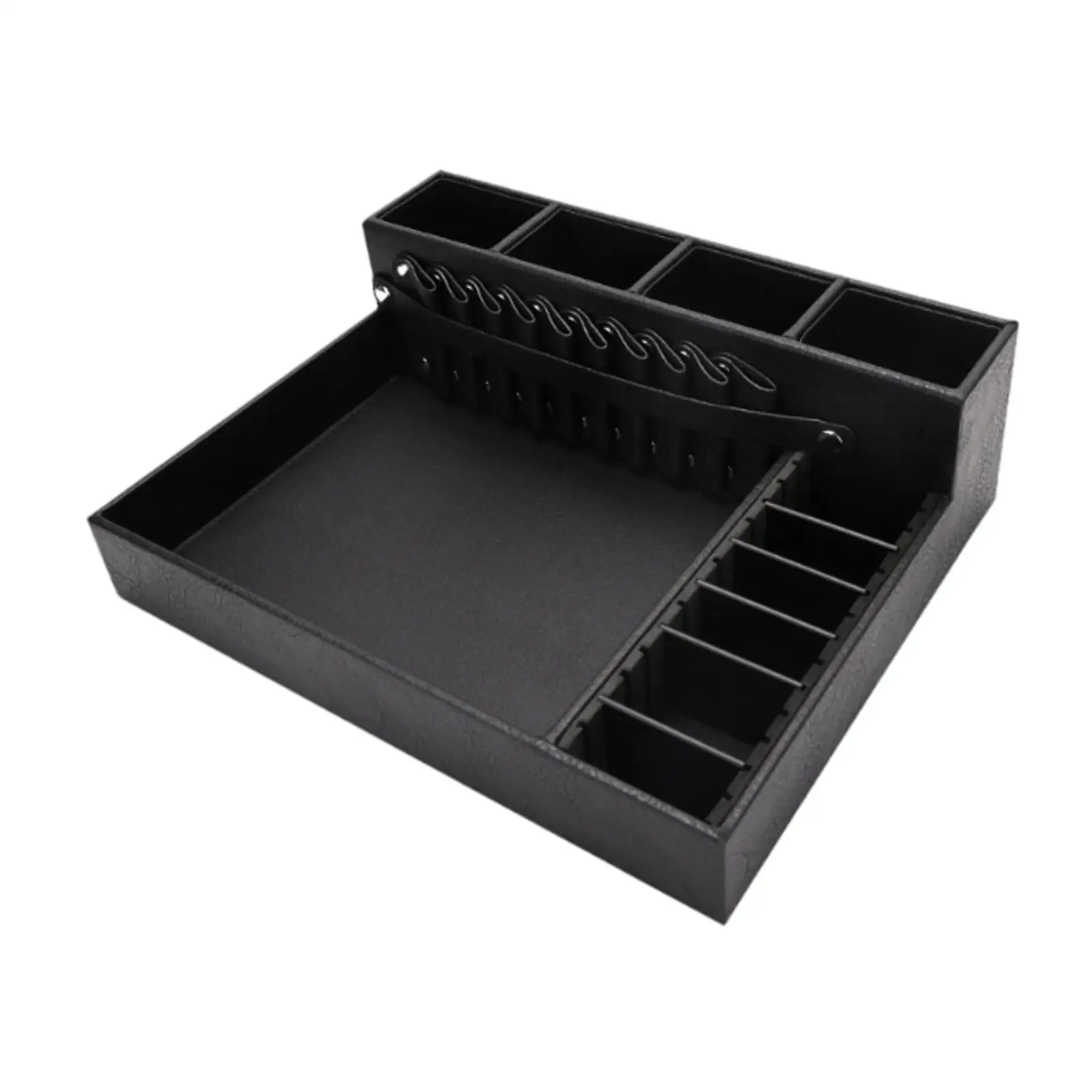 

Barber Clippers Tray Desktop Organizer PU Leather Scissor Case Storage Case Razors Case Hairstylist Hairdressing Tool Holder