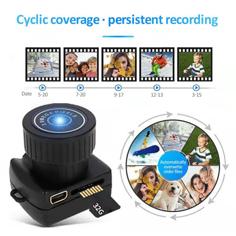 Mini Camera HD Video Audio Recorder Webcam Sport DV DVR Security Micro Cam Pocket Security Monitor Mini Camera With Key Chain