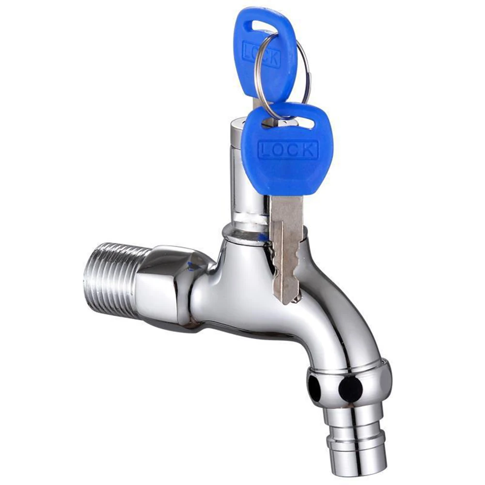 1 шт. клапан для раковины из сплава латуни с замком для ключа для наружного крана, запираемый противоугонный клапан для полива сада, автомойки