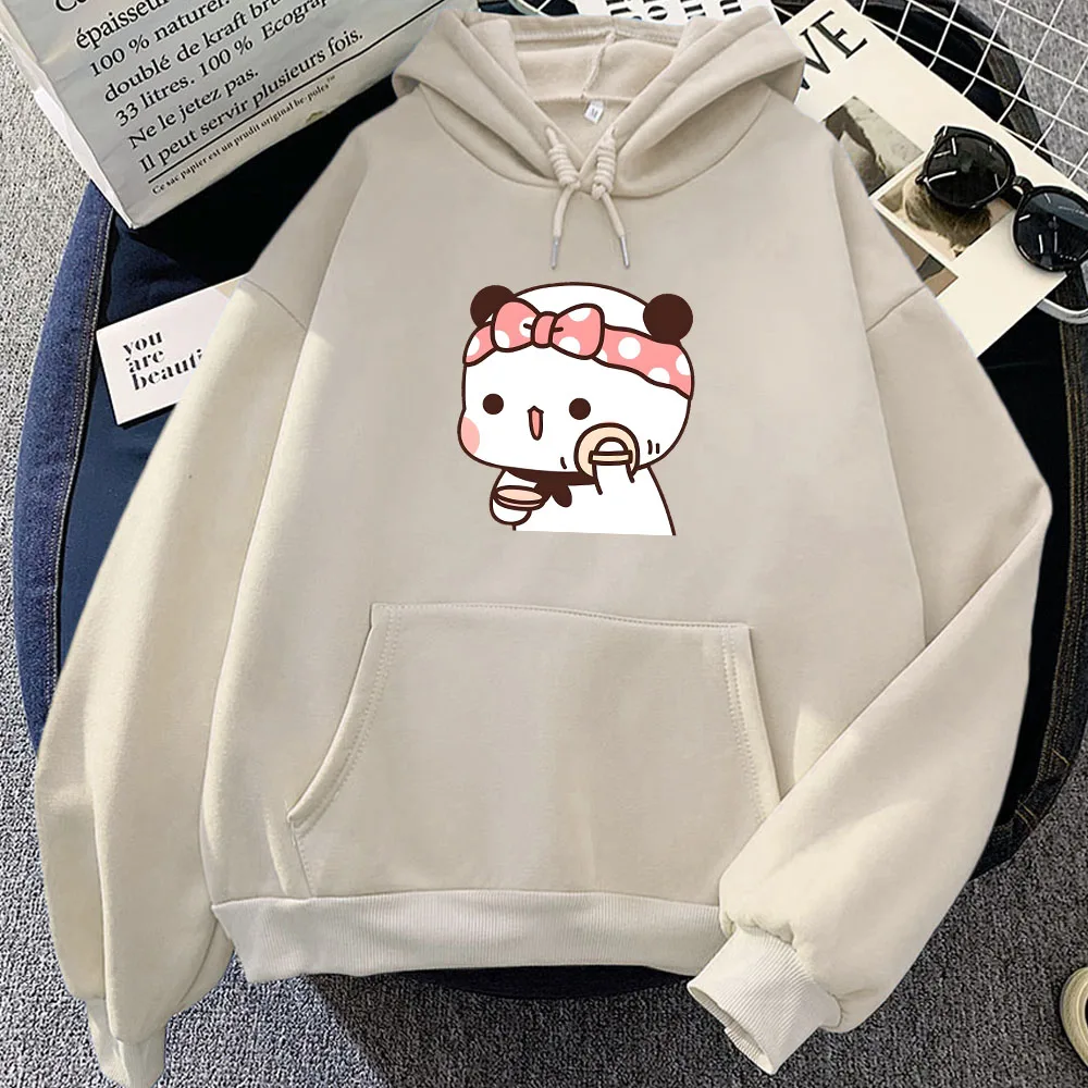 Cute Cartoon Panda Bear Bubu And Dudu Print Hooded Men Women Hoodies Plus Size Sweatshirt Harajuku Unisex Winter Warm Pullover