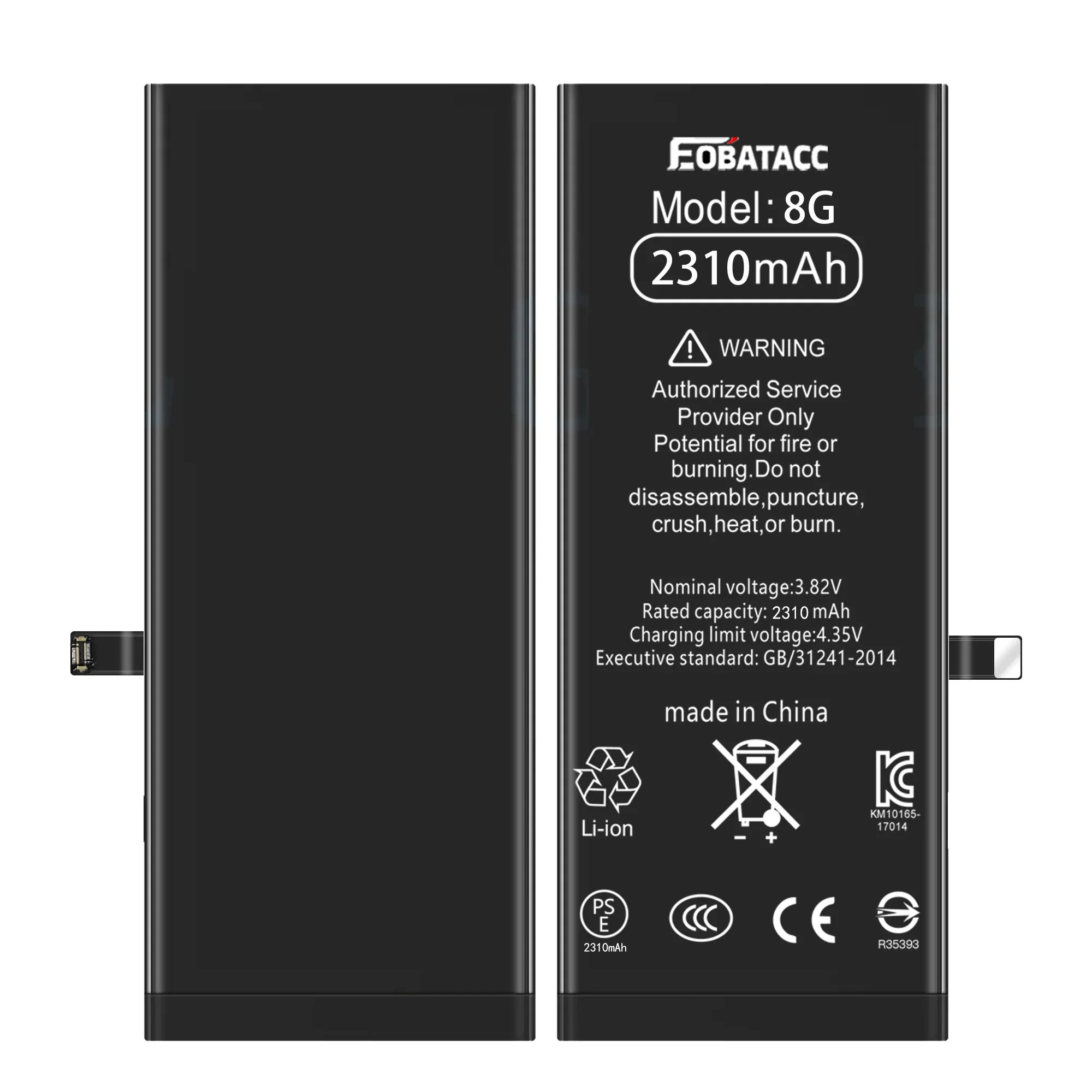 

2025 YEAR 2025 YEARS EOBATACC High Quality 100% new Battery For APPle 8G 2310mh Phone Battery+Tools