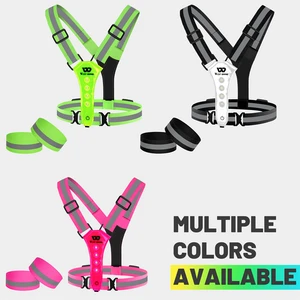 Westbimbing Reflective Cycling Safety Weste Elektrische Roller Flading USB wiederaufladbare Weste 6 Hauptverkäufe mit Helligkeit - №1