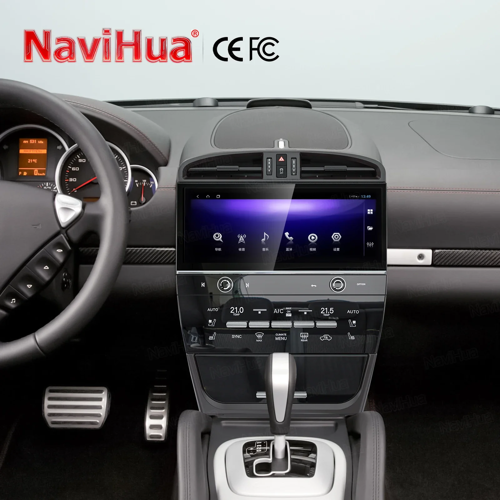 

NaviHua Car Interior Upgrade for Porsche Cayenne 2003 2009 Multimedia Android Car Radio GPS Navigation Auto Head Unit Monitor