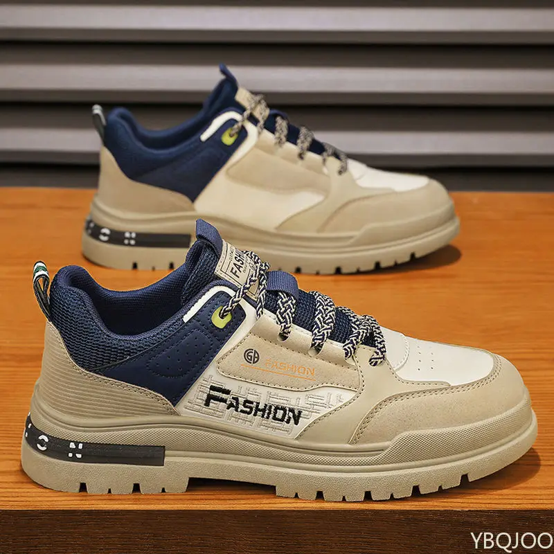 新しい春と秋のメンズカジュアル快適なスニーカー軽量シンプルなメンズシューズファッショナブルな多用途厚底靴