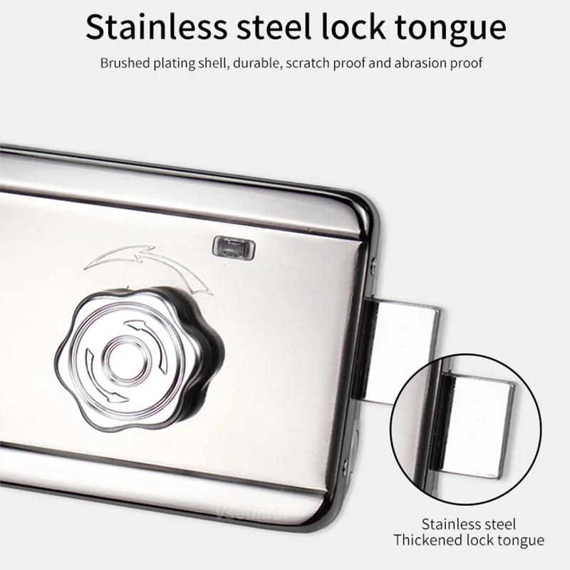 Exterior Front Door Lock Optional TTLOCK Bluetooth Cerradura Inteligente Waterproof Electronic RIM Lock