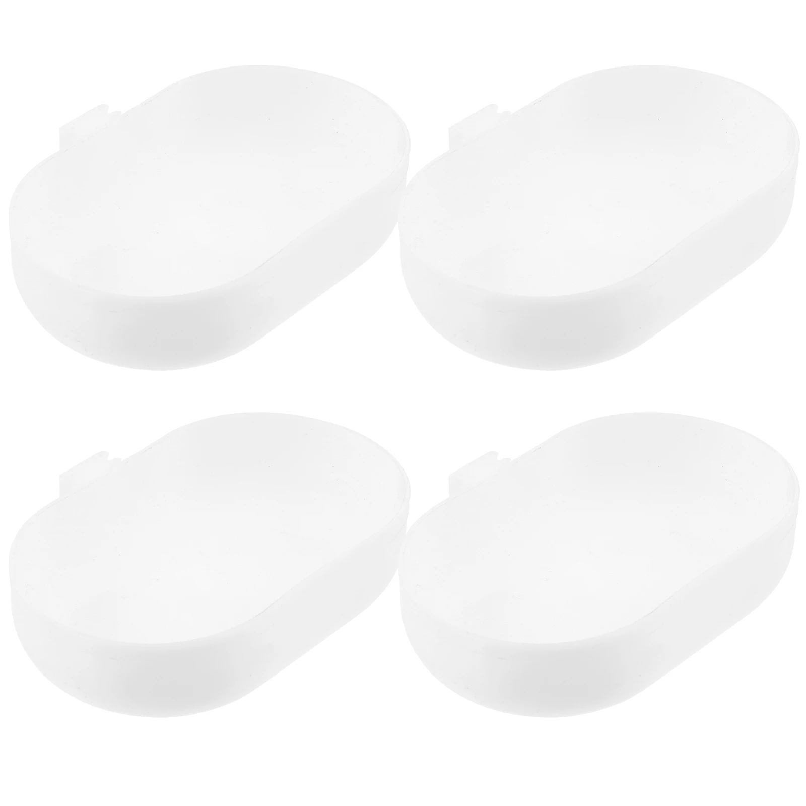 

5 Pcs Bird Bath Basin Cage Hanging Reusable Parrot Sparrow Bath Box Lightweight Durable Easy Clean White Yellow Accessories