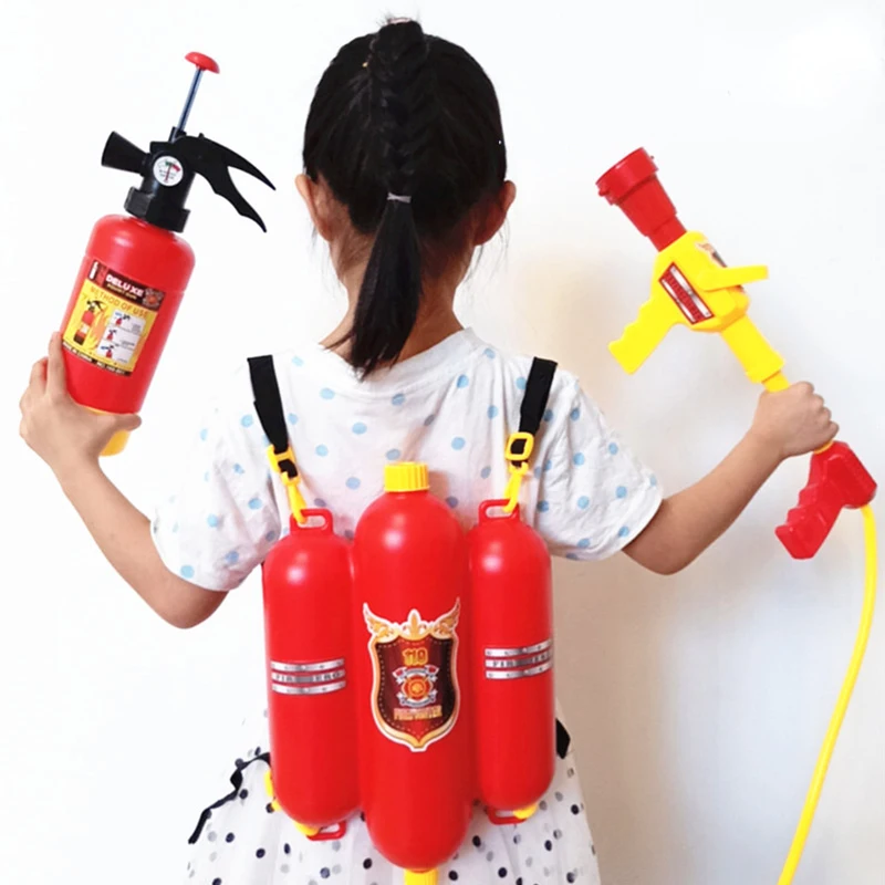 

Fireman Extinguisher Water Guns Backpack Shooter-blaster Beach Pool Summer Water Play Toy Outdoor Kids Fireman Cosplay Pistola