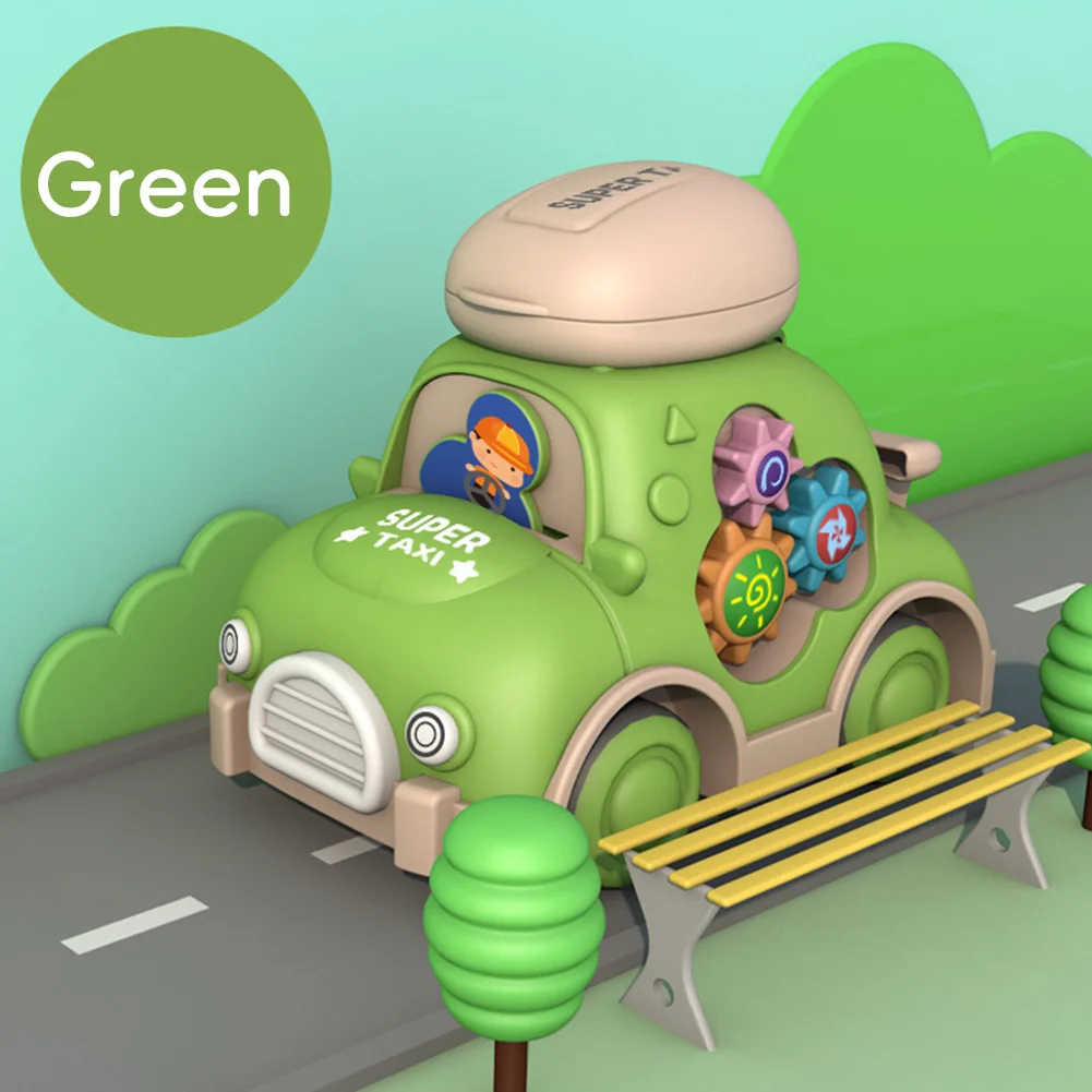 Baby First Car Toy Inertia Sensory Toy Car with Storage Function Smooth Rolling Cartoon Inertia Learning Car Toy For Baby Kids
