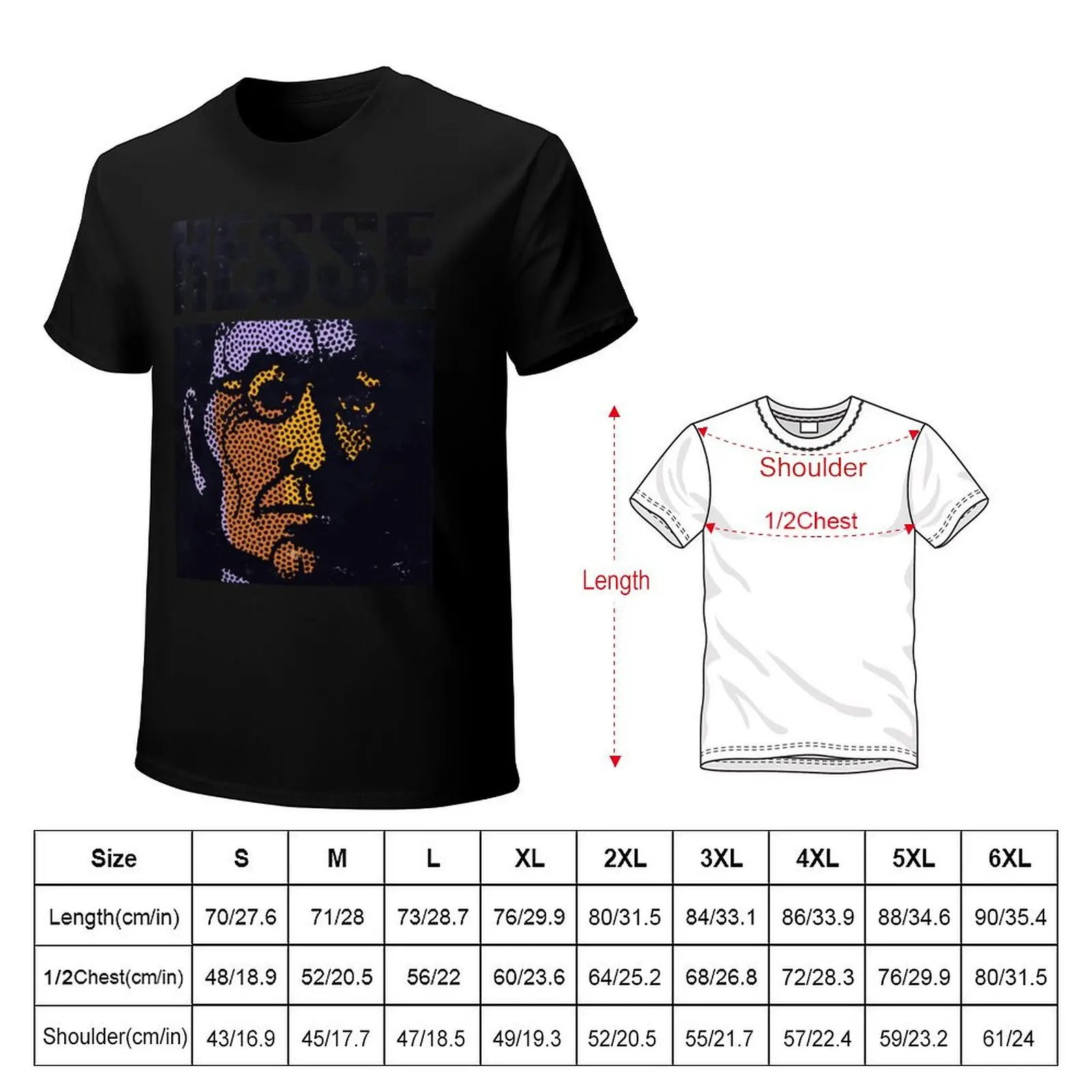HERMANN HESSE Sticker T-Shirt Breathable Gym Short Sleeve T-Shirt